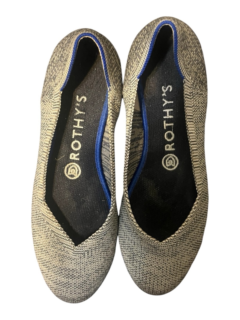 Rothy's The Flat Cloud Grey Birdseye Round Toe Ballet